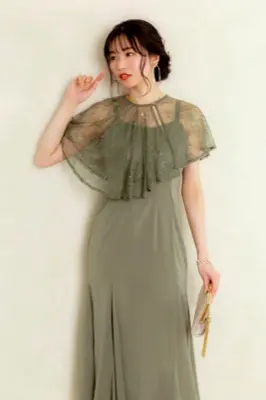 Dorry Doll 結婚式 二次会 パーティードレス お呼ばれ グリーン グリーン(緑)のレンタルドレス|結婚式パーティーのレンタル