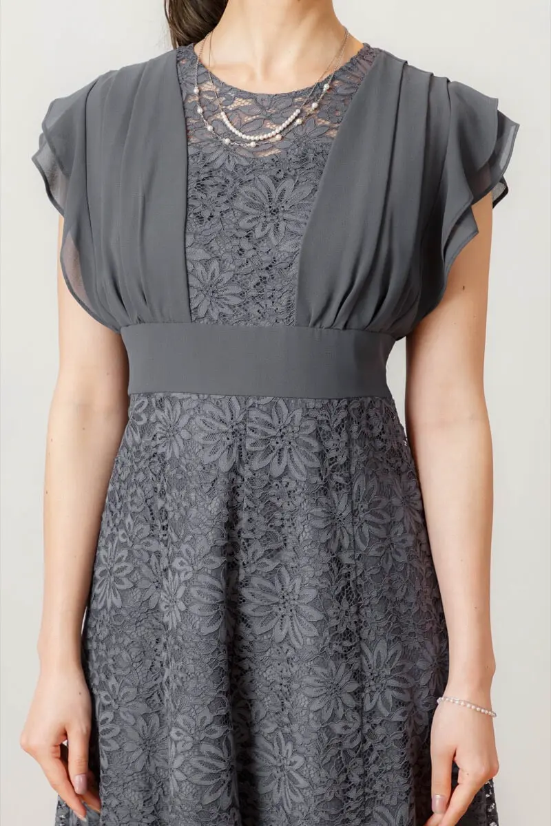 2wayアシンメトリージレ／退廃レース×シフォン／ダークアート系 2wayアシンメトリージレ／退廃レース×シフォン／ダークアート系