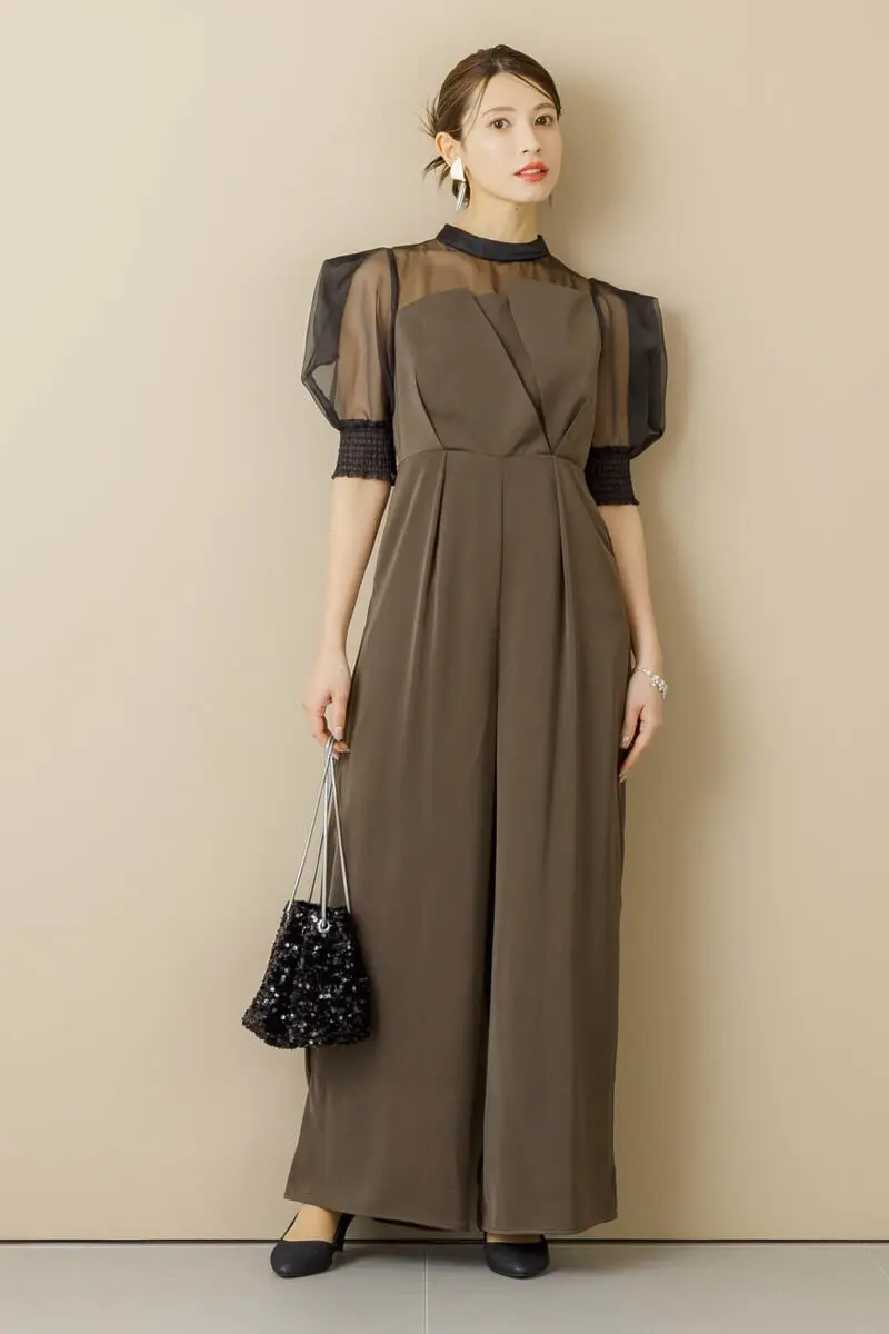 29 リドレイ chobi & silvery セット グレーのボックススリーブコンビネゾン | LE' RURE | M | 結婚式