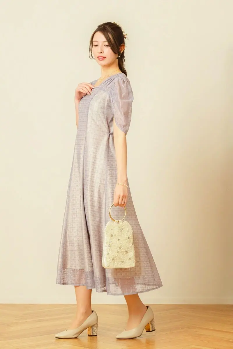 ブルーのスリットスリーブマーメイドドレス | Dorry doll | M | 結婚式