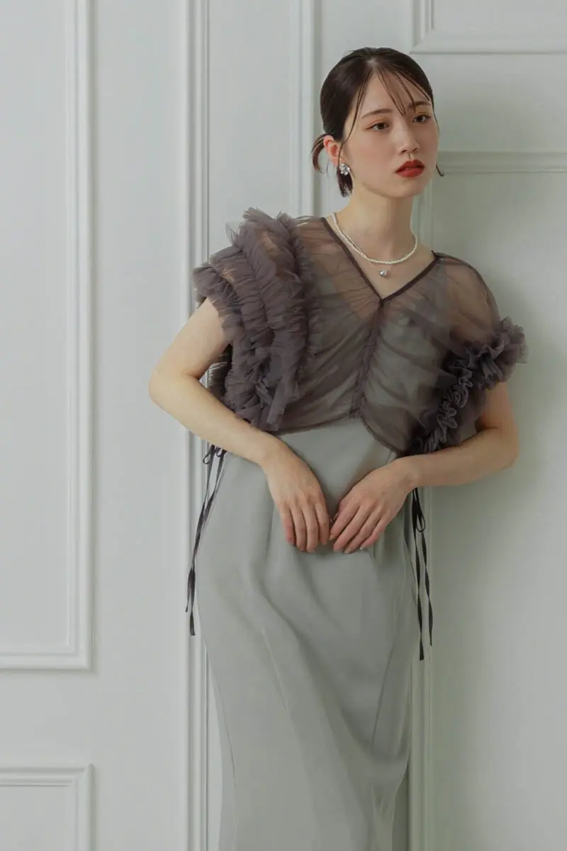 ANDRESDドレス チュールトップス ANDRESD ドレス decorative tulle tops / デコラティブチュール