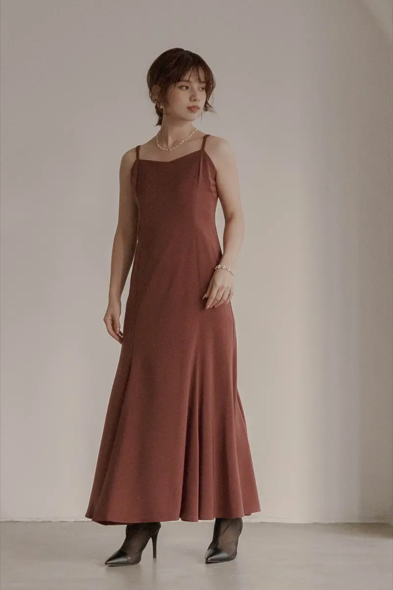 リルアー　オケージョンドレス ボルドーMサイズ ボルドーの2wayフリルボレロ付きドレス | Dorry doll | M | 結婚