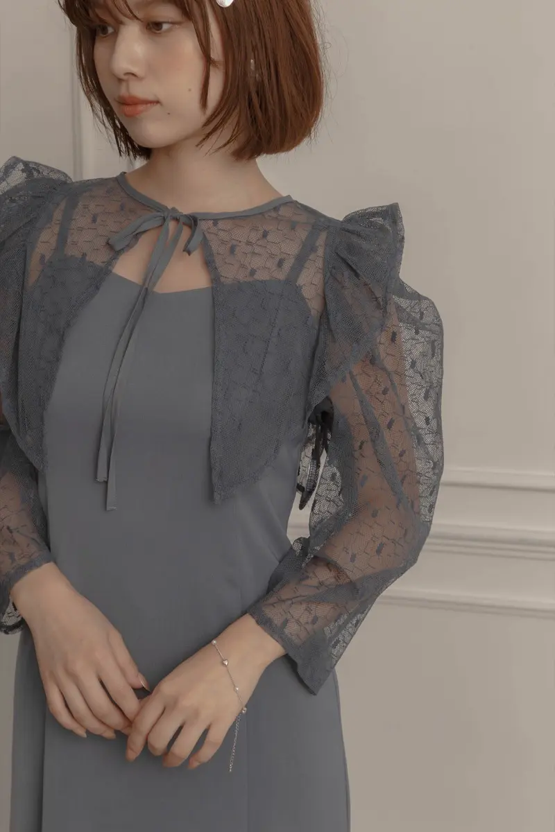 新品　ドリードール　クロスデザインドレス　M ネイビー　ブルー　ボレロ　結婚式 クロスデザインドレス|Dorry Doll