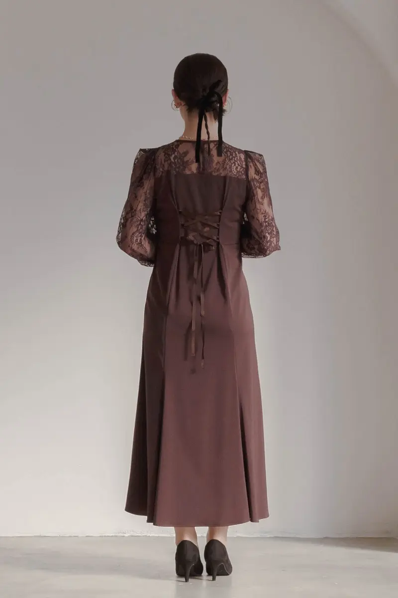 ブラウンのビスチェ風マーメイドドレス | Dorry doll | M | 結婚式