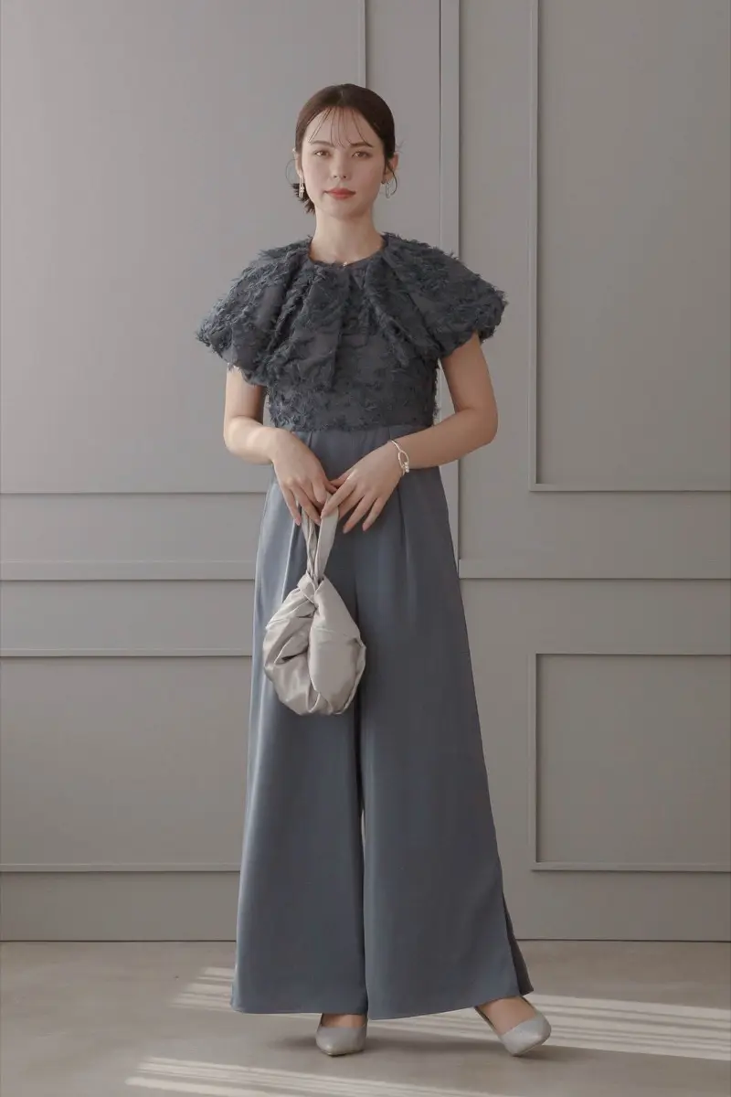 ブルーのフリンジカラーオールインワン | LE' RURE | M | 結婚式