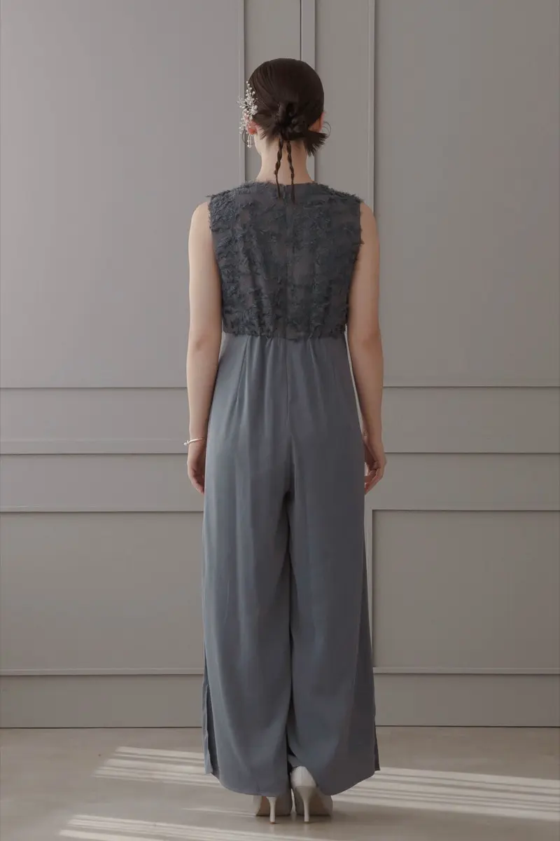 ブルーのフリンジカラーオールインワン | LE' RURE | M | 結婚式