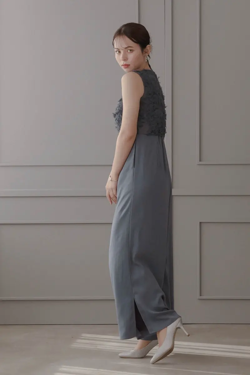 ブルーのフリンジカラーオールインワン | LE' RURE | M | 結婚式