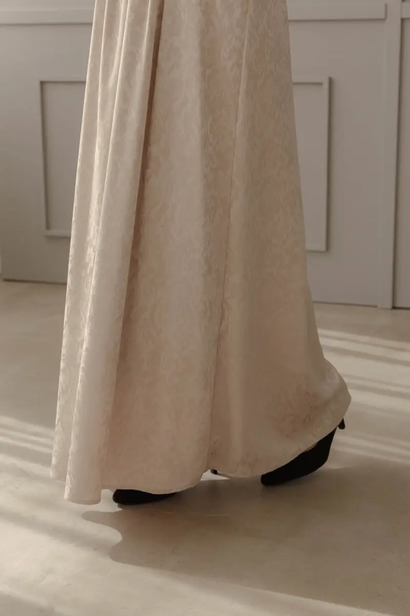 5★新品★ LE’RURE パンツドレス　結婚式パーティベージュM/Middle ☆新品☆ LE'RURE パンツドレス 結婚式 パーティー M