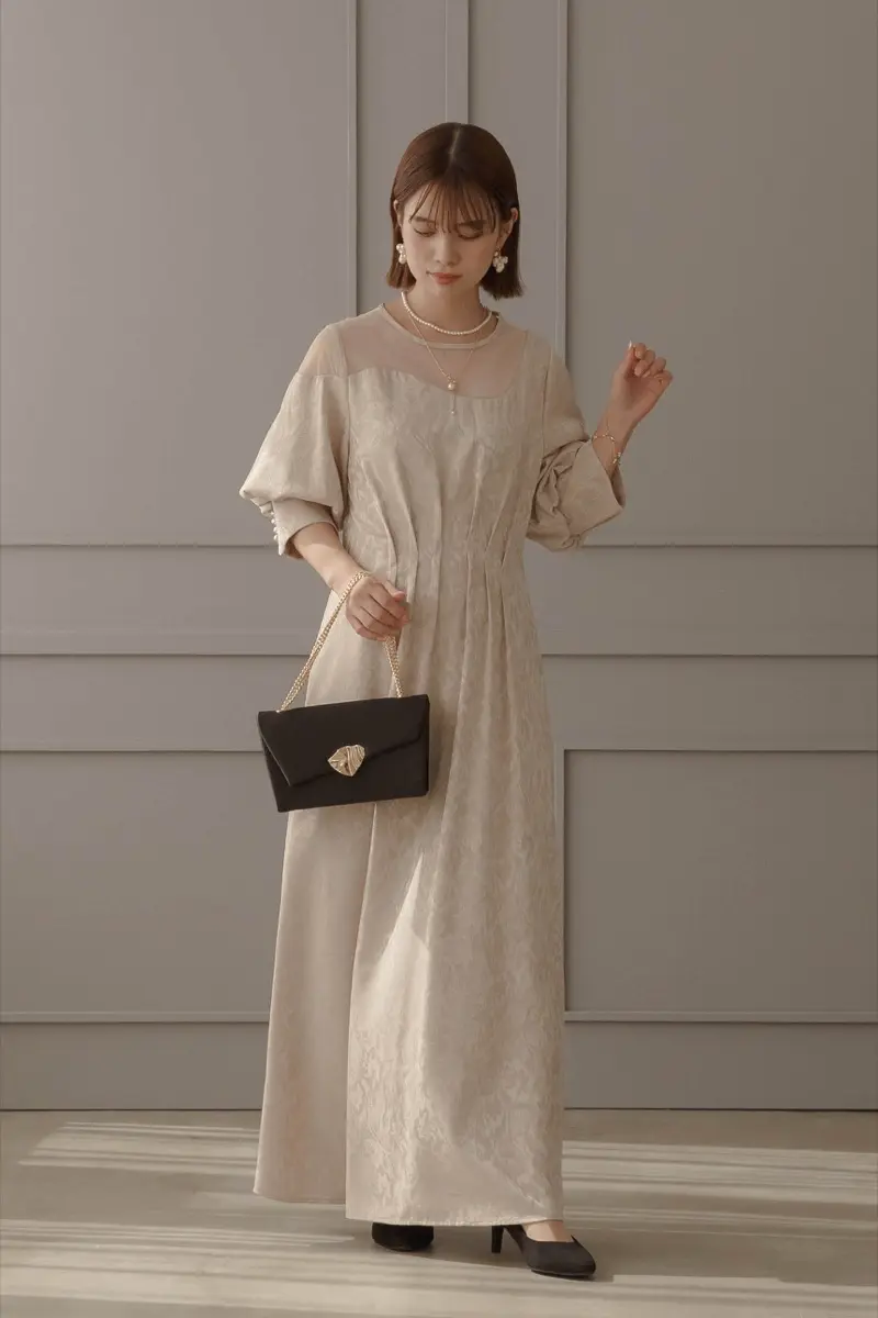 5★新品★ LE’RURE パンツドレス　結婚式パーティベージュM/Middle 5☆新品☆ LE'RURE パンツドレス 結婚式パーティベージュM/Middle