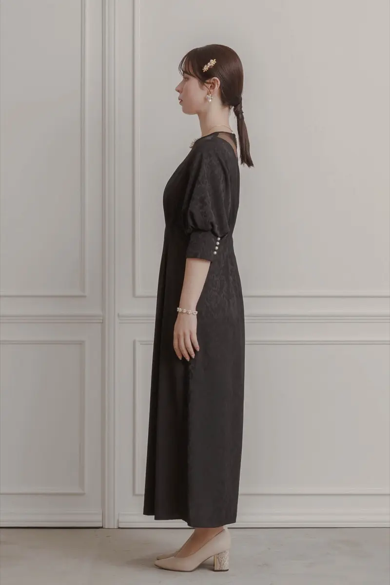 LE’RURE パーティドレス　ブラック　Sサイズ　一度のみ着用 LE'RURE パーティドレス ブラック Sサイズ 一度のみ着用