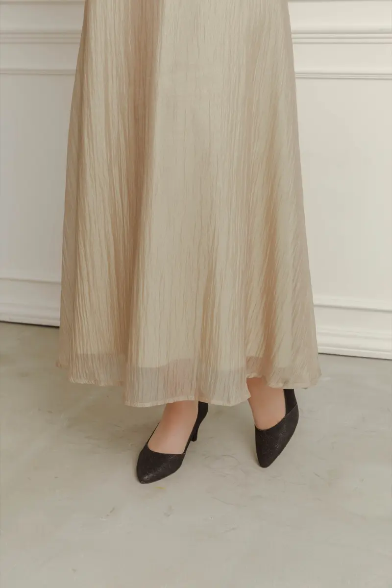 マスタードのシアーオーガンジーAラインドレス | LE' RURE | M