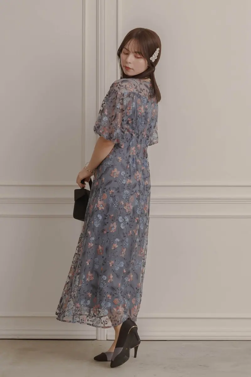 ブルーのブルーミーフラワードレス | Dorry doll | M | 結婚式