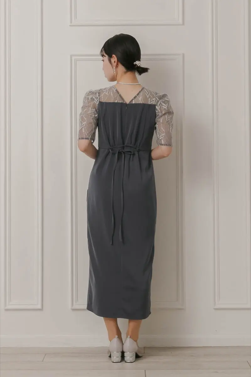 【美品】リプシードレス　上品ネイビー　サイズ6(送料込) リプシーロンドン LIPSY LONDON ワンピース （Navy