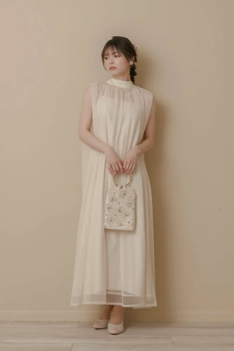 エクリュのシアーラメドレス | Dorry doll | M・マタニティ可 | 結婚式