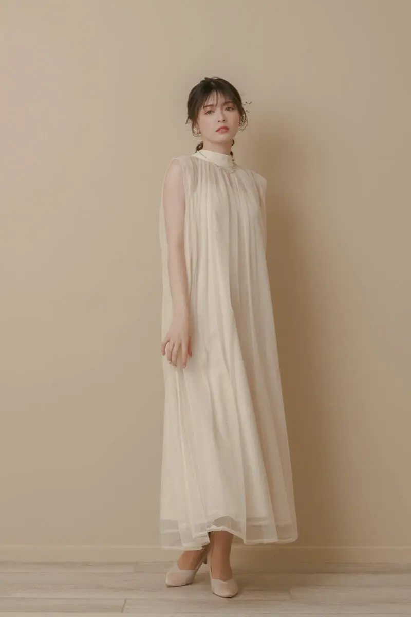 エクリュのシアーラメドレス | Dorry doll | M・マタニティ可 | 結婚式