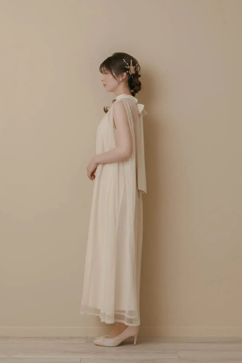 エクリュのシアーラメドレス | Dorry doll | M・マタニティ可 | 結婚式