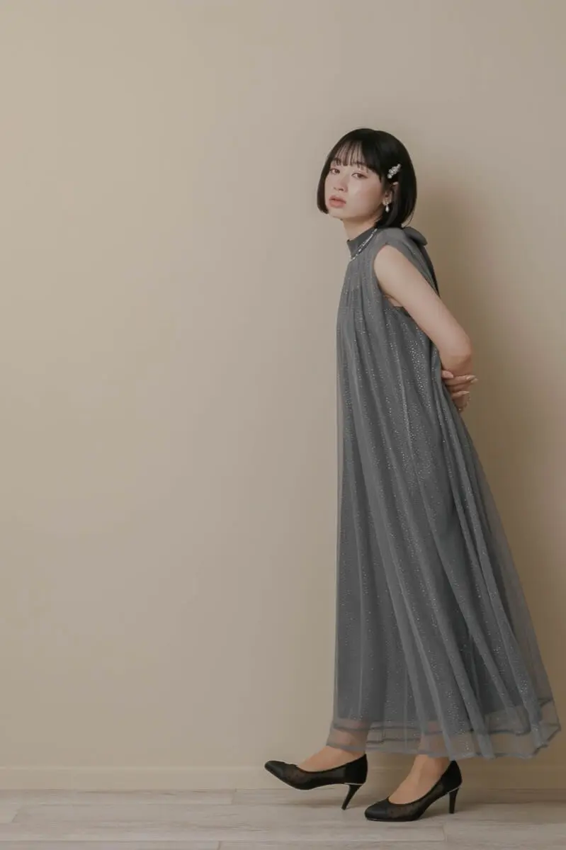 【美品】Dorry Doll シアーラメAラインドレス ✴︎ ブルー 美品】Dorry Doll シアーラメAラインドレス ✴︎ ブルー シアーラメA