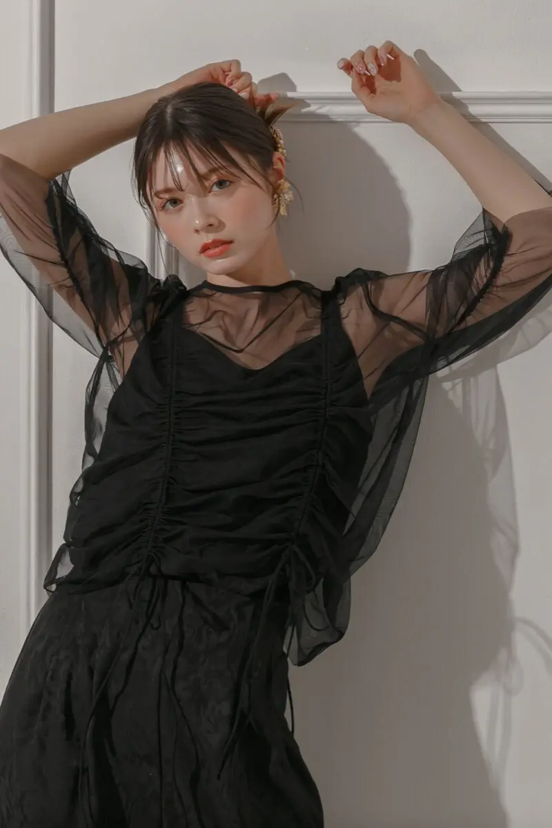 ブラックの3ピースセットパンツドレス | LE' RURE | M | 結婚式