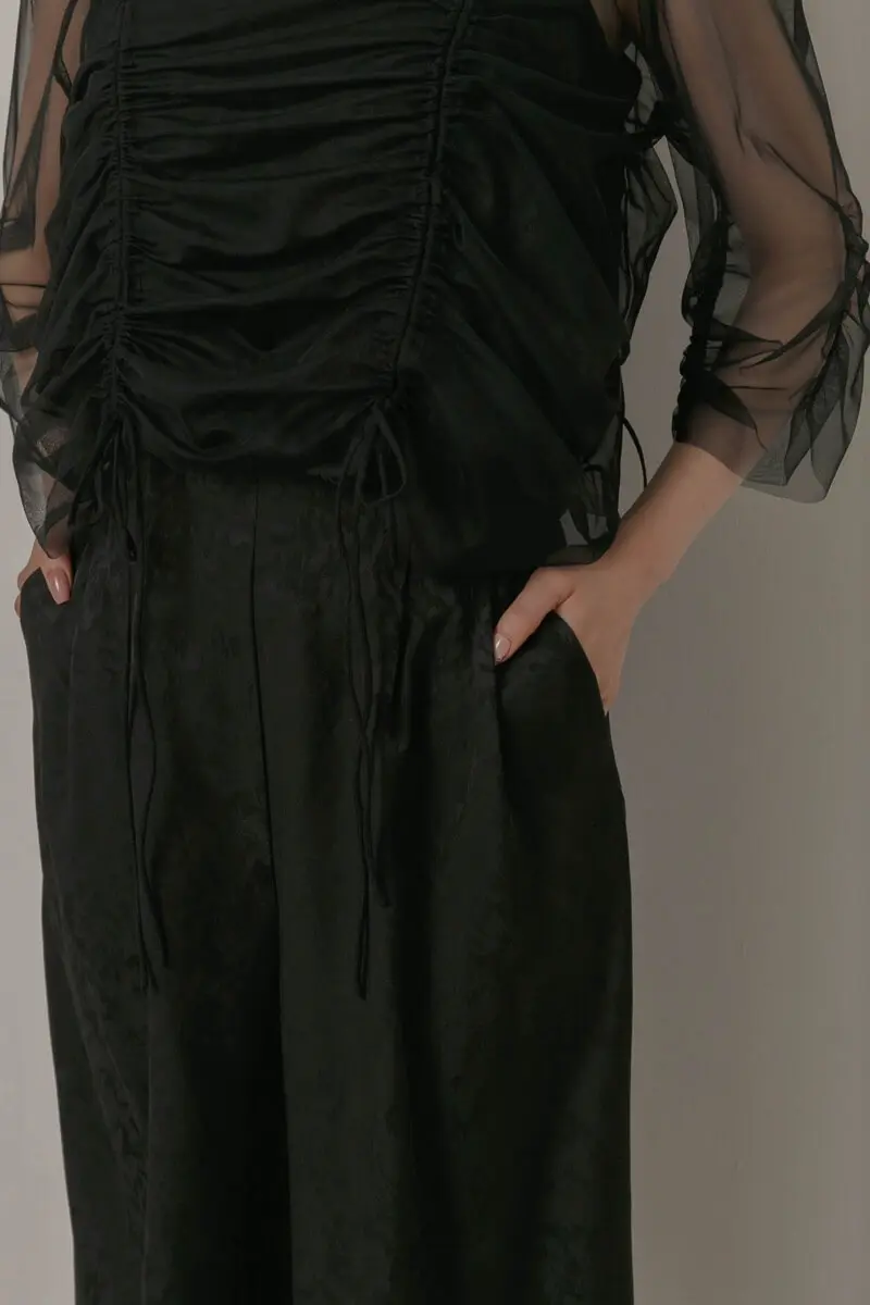 ブラックの3ピースセットパンツドレス | LE' RURE | M | 結婚式