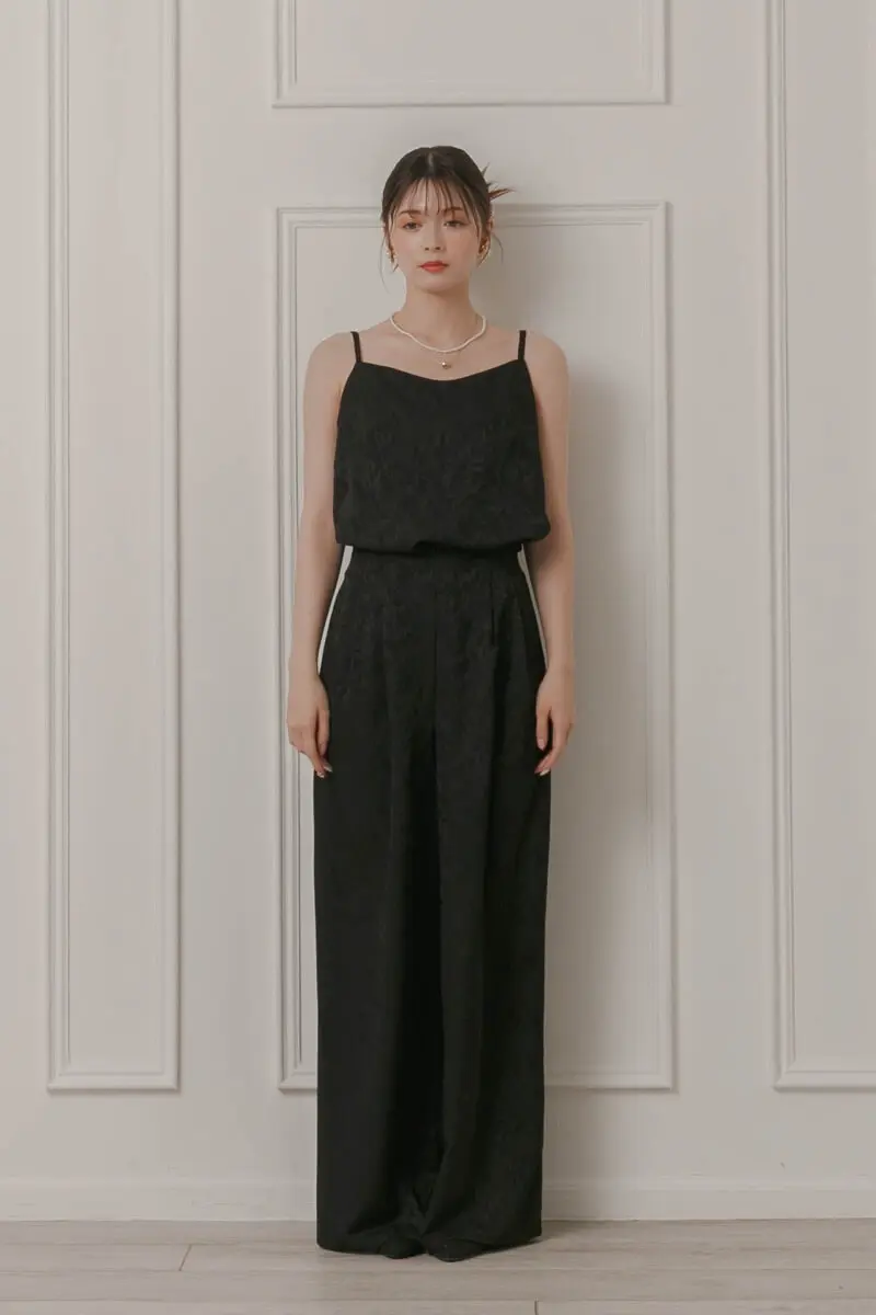 ブラックの3ピースセットパンツドレス | LE' RURE | M | 結婚式