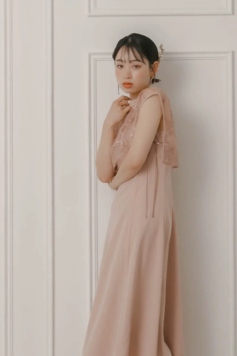 ピンクのスパンコールレースドレス | metoi | M | 結婚式パーティーの