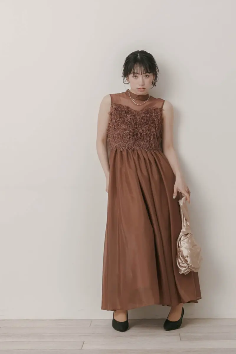 ブラウンのフリンジフェアリードレス | Dorrydoll | M | 結婚式