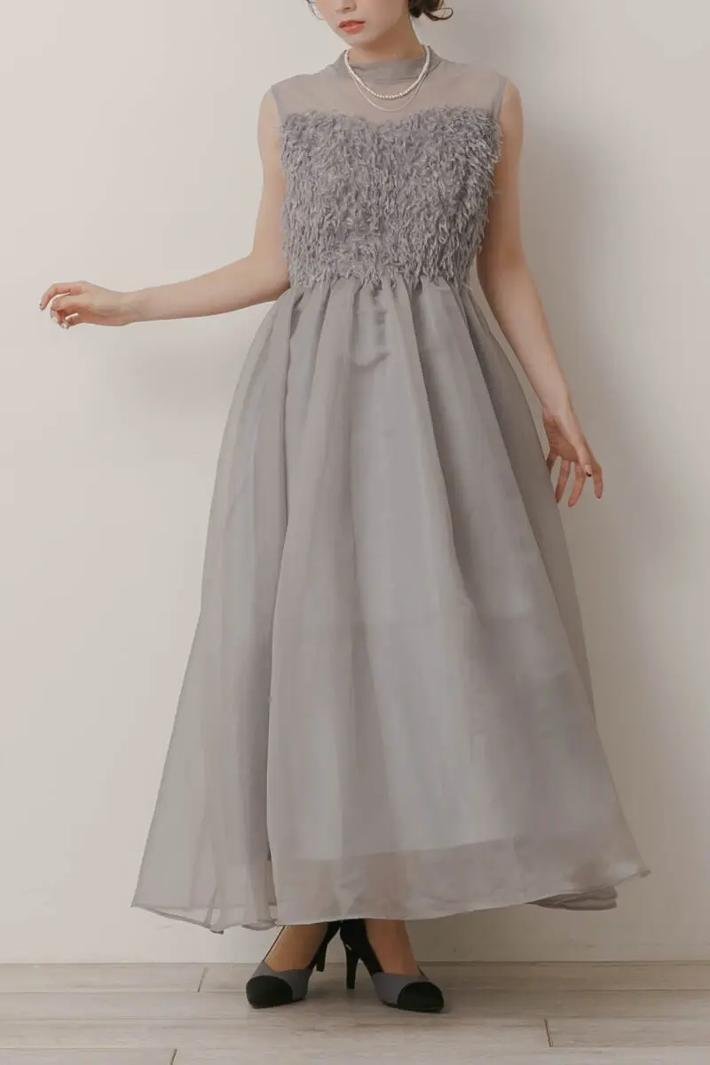 グレーのフリンジフェアリードレス | Dorry doll | M | 結婚式