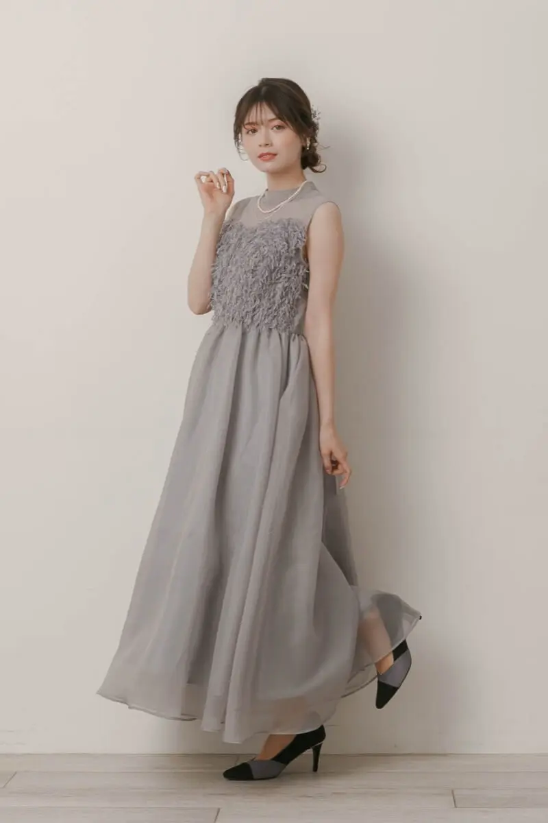 グレーのフリンジフェアリードレス | Dorry doll | M | 結婚式