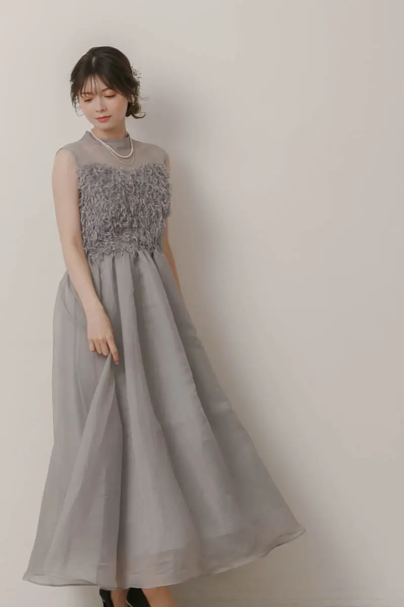 グレーのフリンジフェアリードレス | Dorry doll | M | 結婚式
