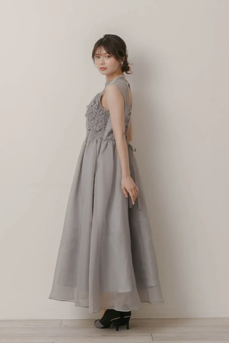 グレーのフリンジフェアリードレス | Dorry doll | M | 結婚式