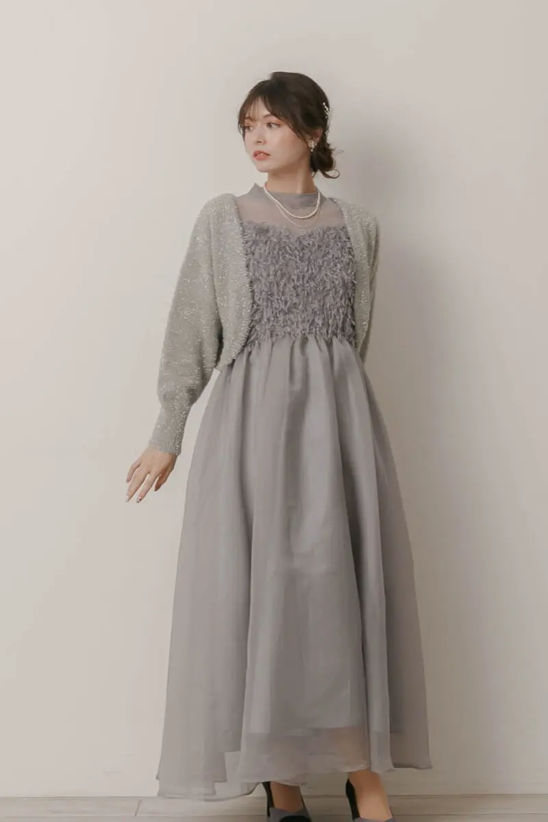 グレーのフリンジフェアリードレス | Dorry doll | M | 結婚式