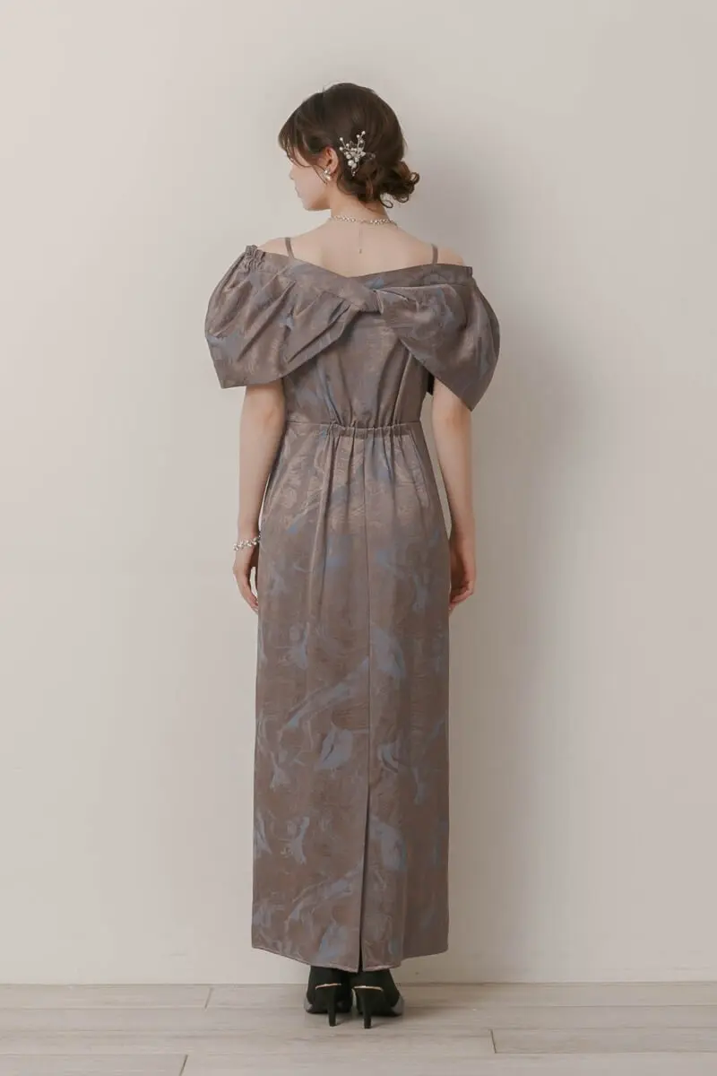 【LE’RURE】ジャガードドレス ブラウン LE'RURE（リルアー）の「Wandering jacquard dress（ドレス