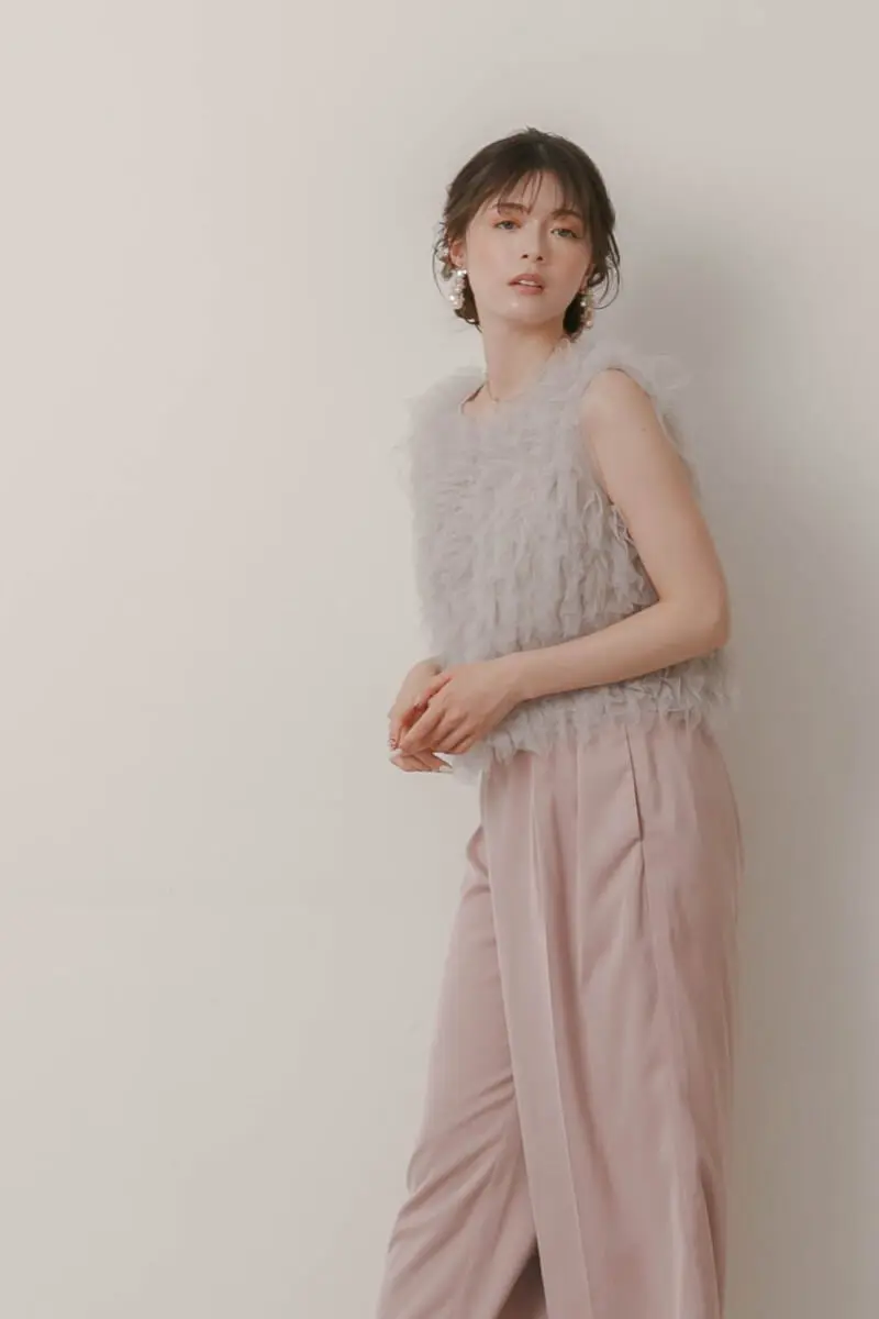 2★新品★訳あり★Dorry Doll 結婚式　パーティー　2次会パンツドレス ピンクのチュールトップスセットパンツドレス | Dorry doll | M