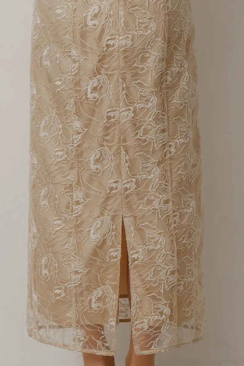 イエローのフラワーチュールギャザードレス | Dorry doll | M