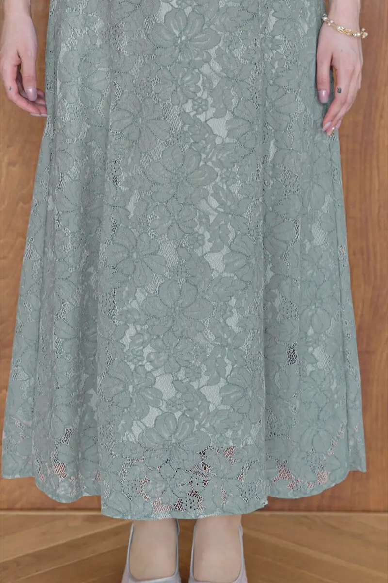 ブルーの総レースダブルバックリボンドレス | Dorry doll | M | 結婚式