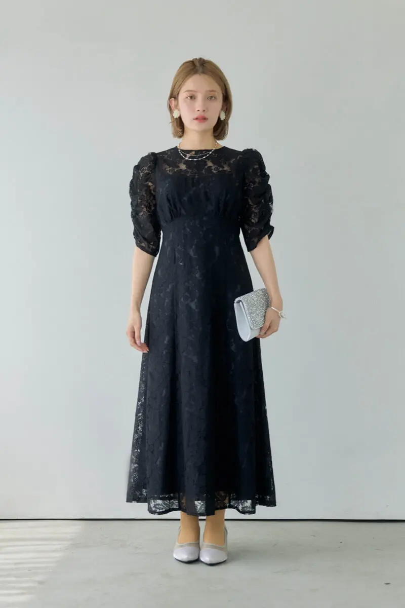 Dorry Doll バックリボン総レースドレス 結婚式 S Dorry Doll（ドリードール）の「バックリボン総レースドレス