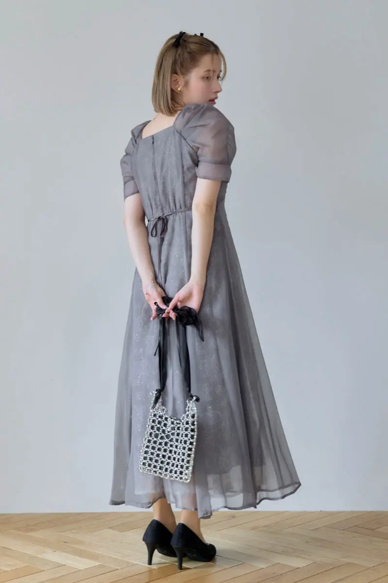 チャコールのオーガンジースパンコールドレス | Dorry doll | M | 結婚