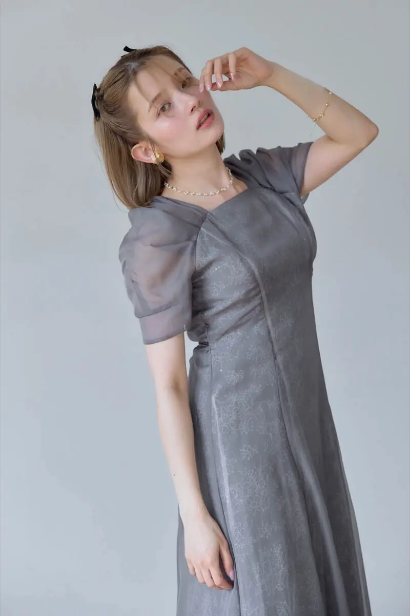チャコールのオーガンジースパンコールドレス | Dorry doll | M | 結婚 チャコールのオーガンジースパンコールドレス | Dorry doll | M | 結婚