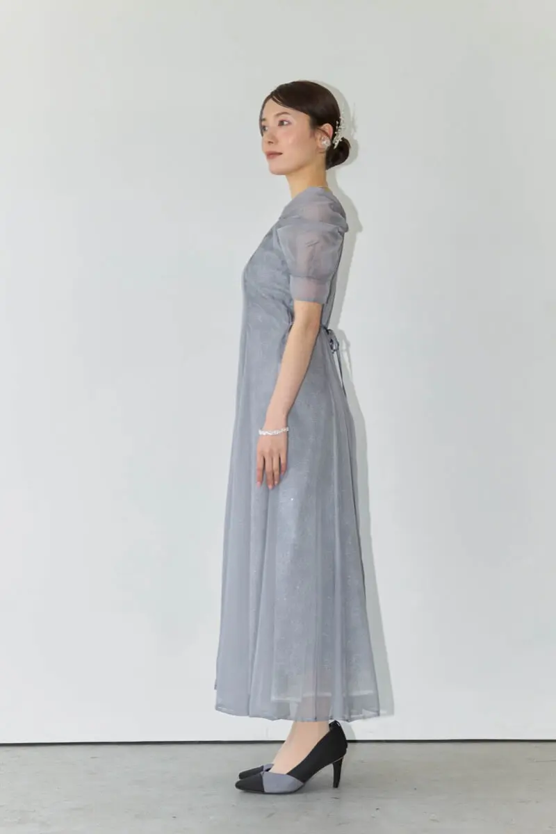 グレーのオーガンジースパンコールドレス | Dorry doll | M | 結婚式