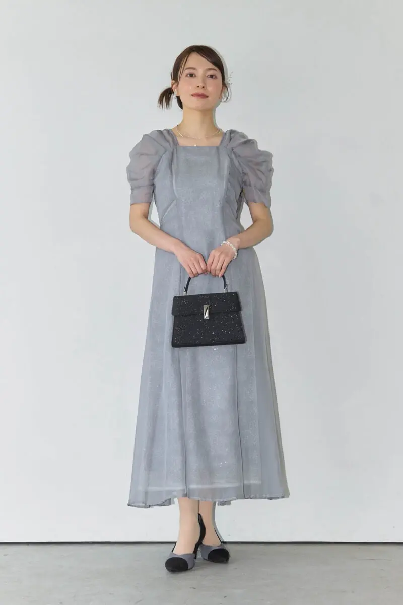 グレーのオーガンジースパンコールドレス | Dorry doll | M | 結婚式