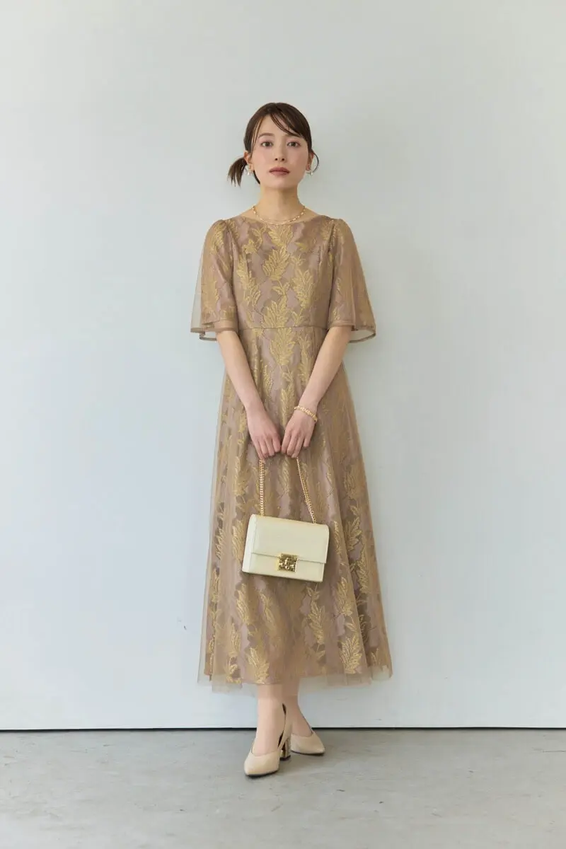 ピンクのラメジャガードドレス | Dorry doll | M | 結婚式パーティーの ピンクのラメジャガードドレス | Dorry doll | M | 結婚式パーティーの