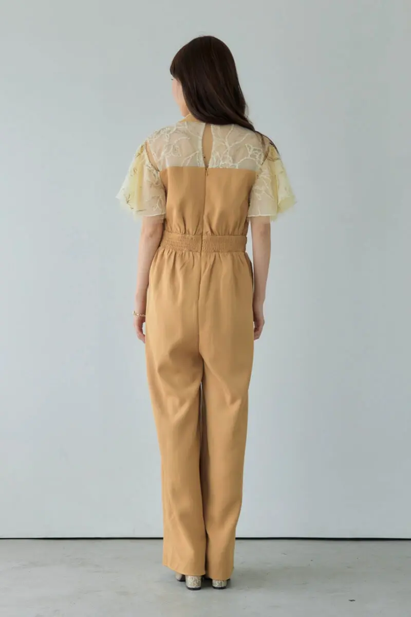 キャメルの2wayフリンジレースドレス | darial | M | 結婚式パーティー