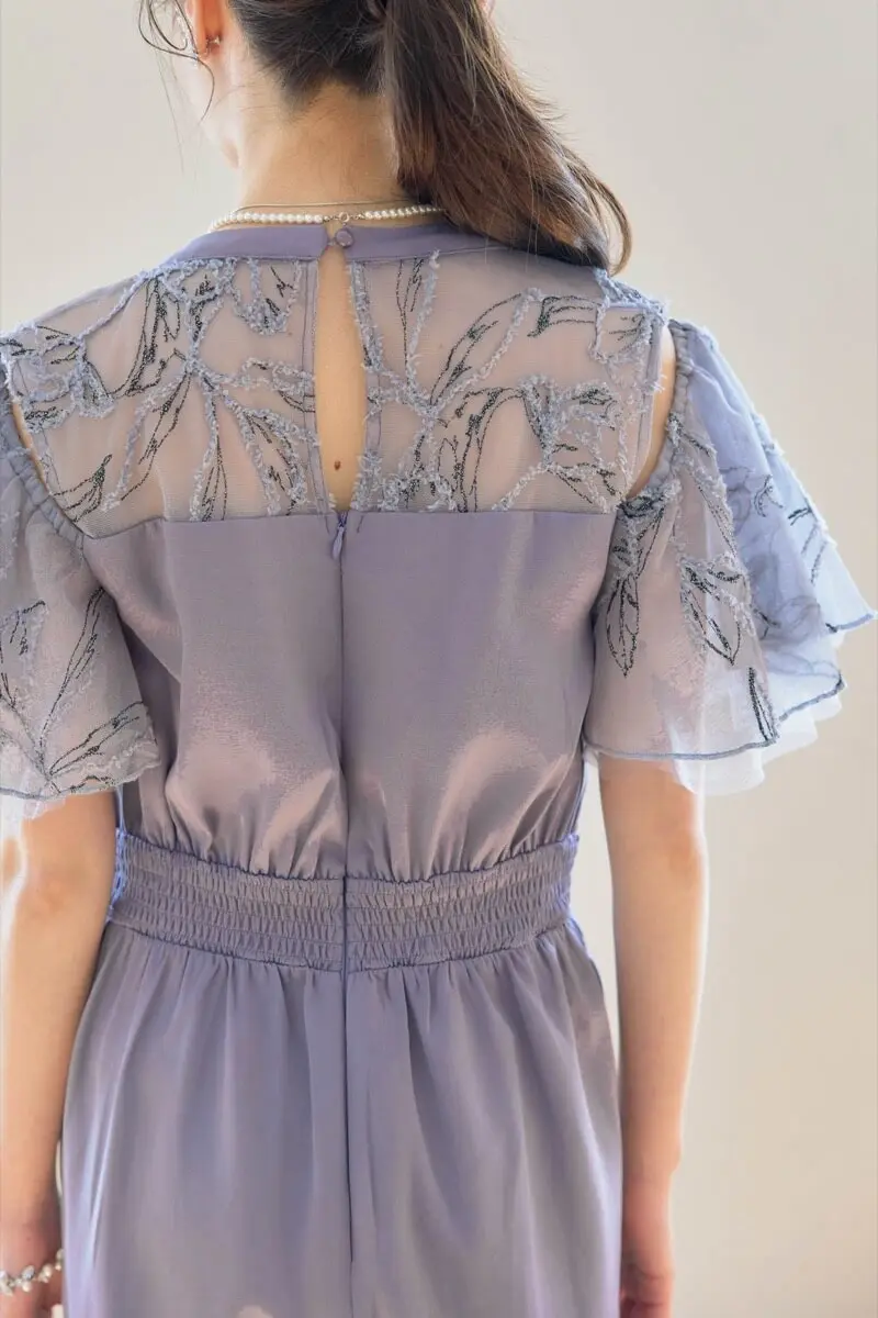 ブルーの2wayフリンジレースドレス | darial | M | 結婚式パーティーの
