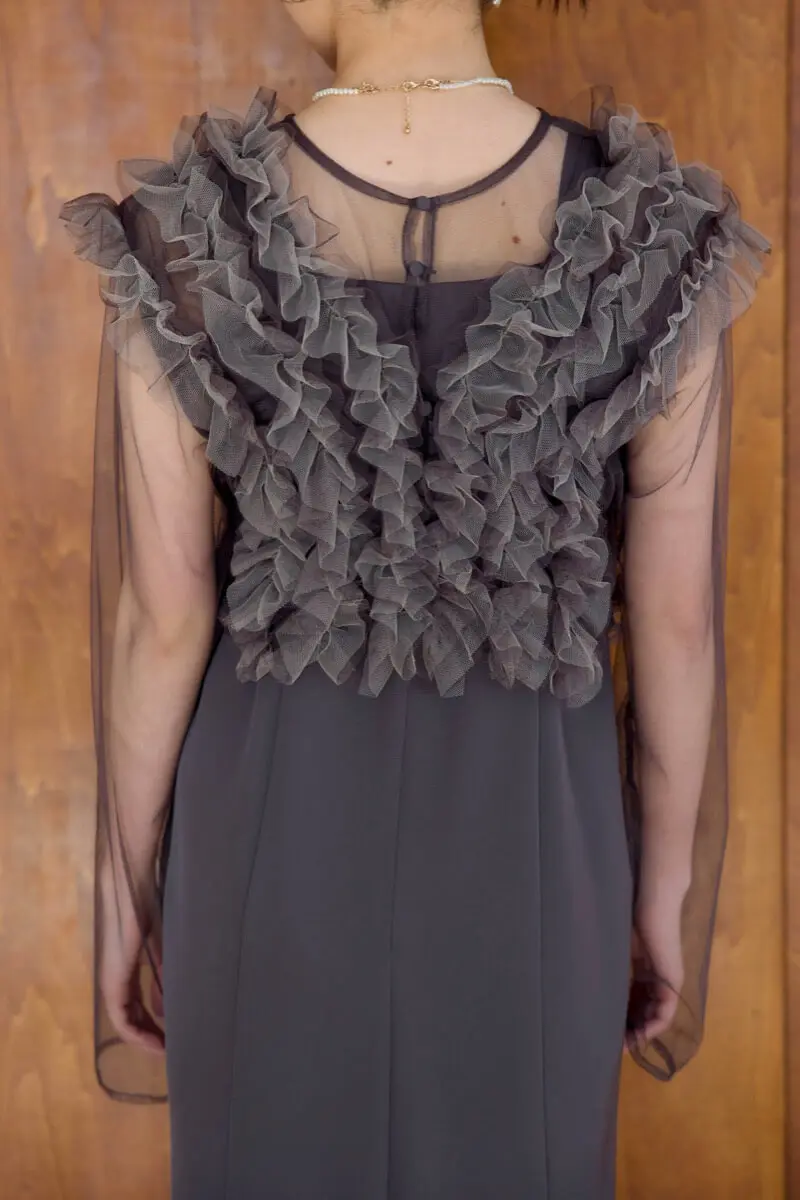 ブラウンのMany wayチュールドレス | et.UNiVER | M | 結婚式