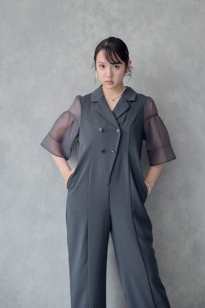 ネイビーのジャケットロンパースの商品画像10