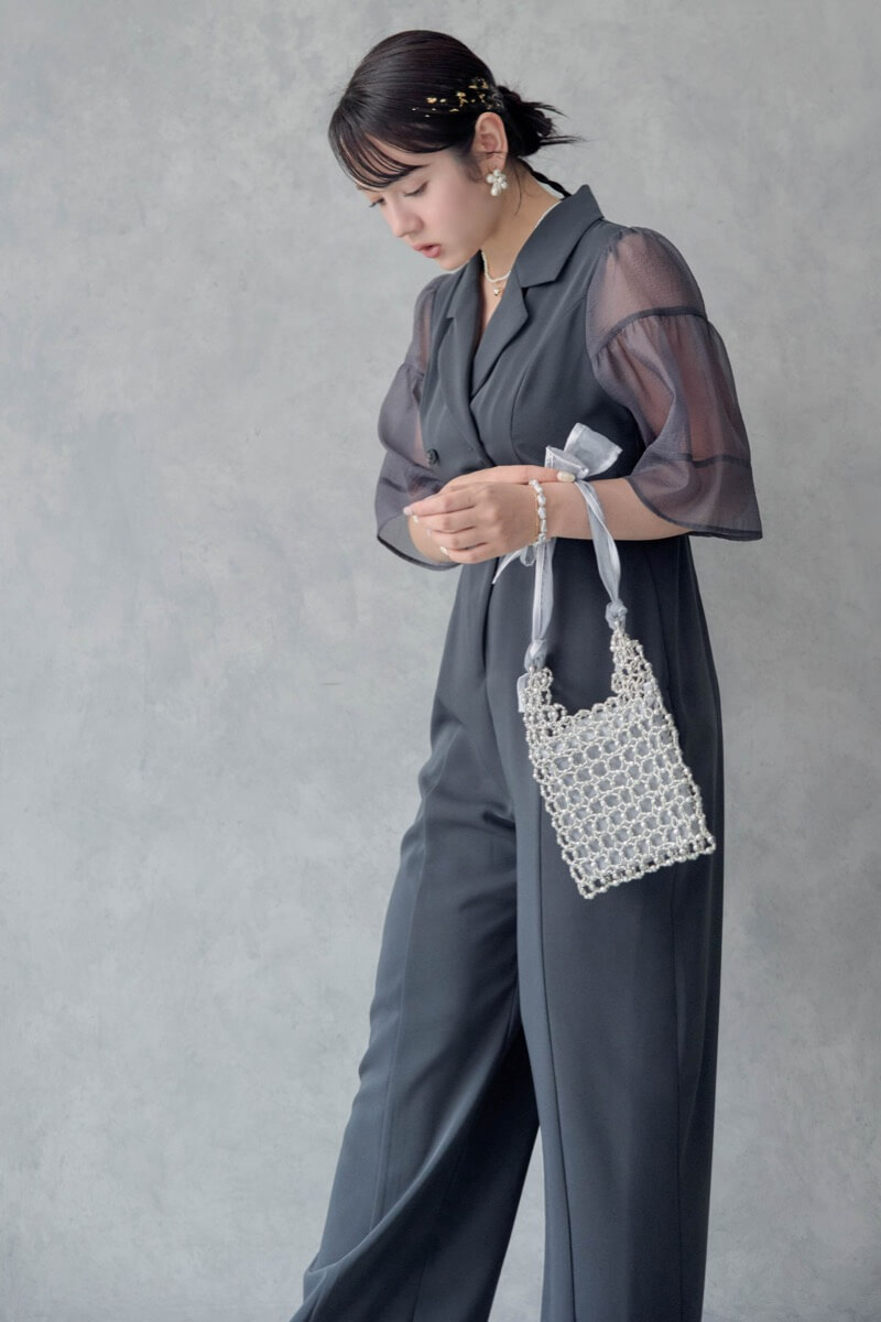 ネイビーのジャケットロンパースの商品画像9