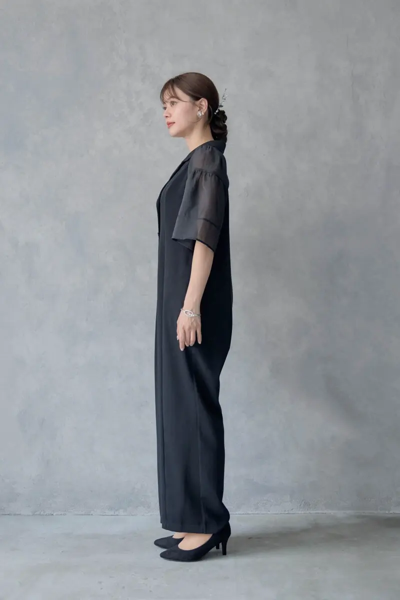 ブラックのジャケットロンパース | LE' RURE | M～マタニティ