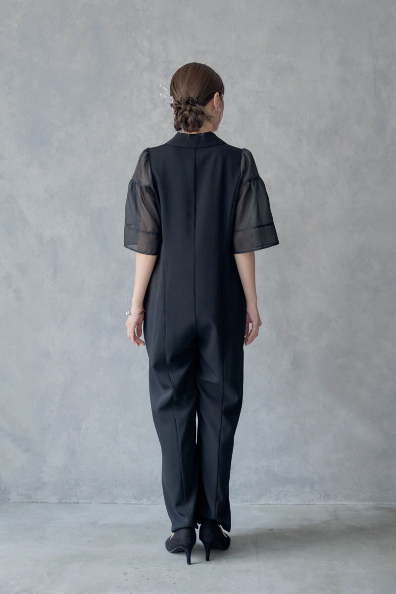 ブラックのジャケットロンパースの商品画像4