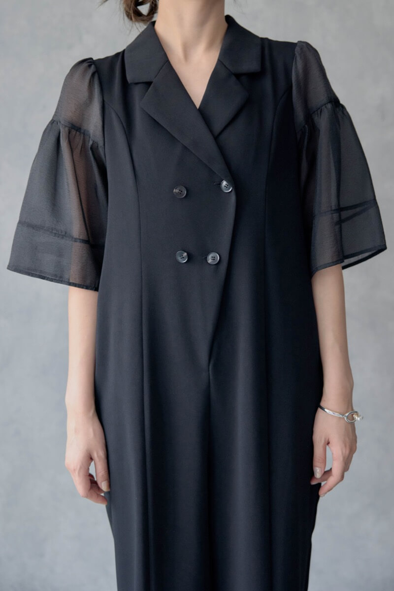 ブラックのジャケットロンパースの商品画像5