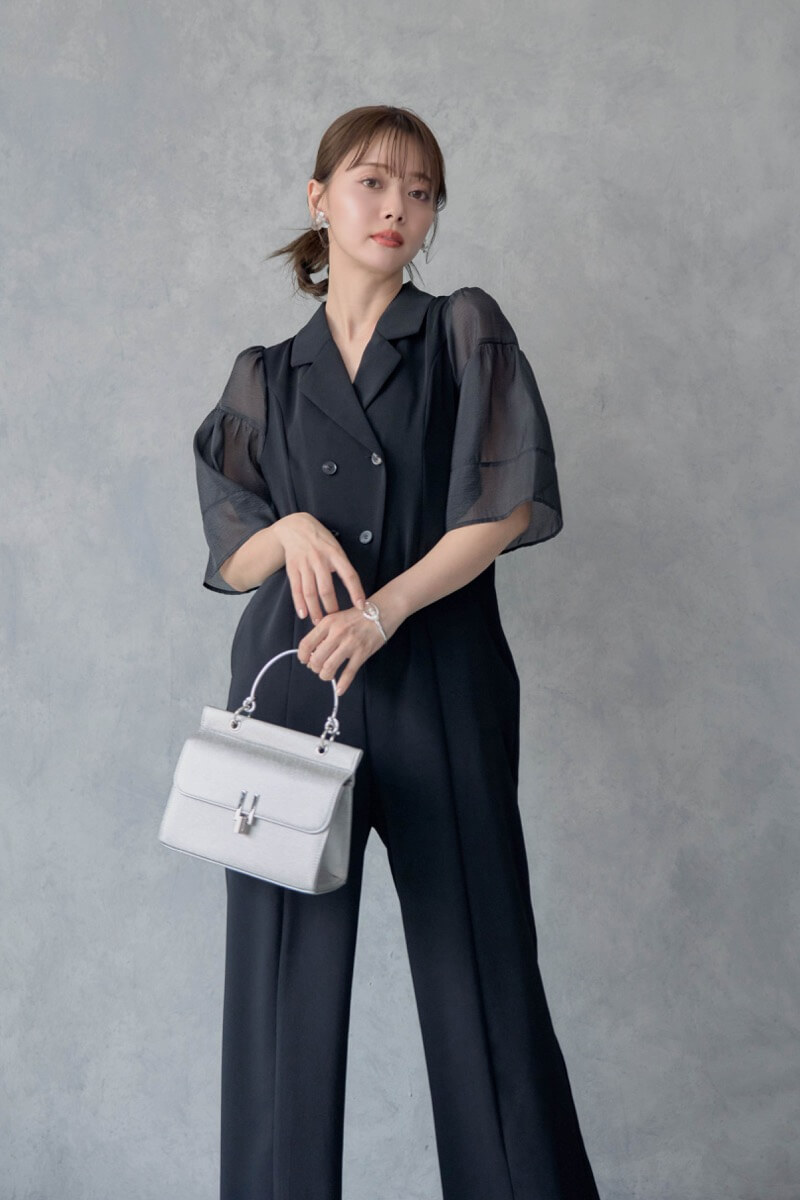 ブラックのジャケットロンパースの商品画像9